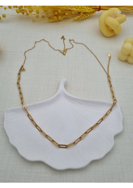 Uzun Zincir Tiffany Kolye