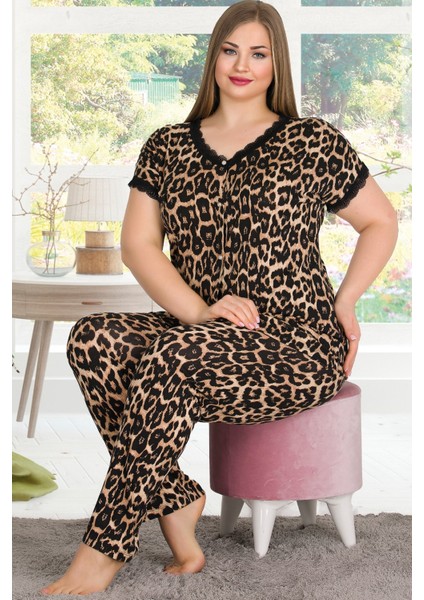 Lady Kısa Kollu Büyük Beden Pijama Takımı 10805 fiyatları