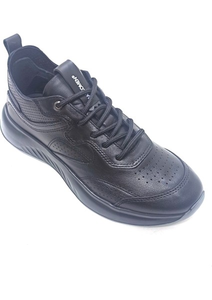 Siyah Deri Erkek Sneaker Ayakkabı fiyatları