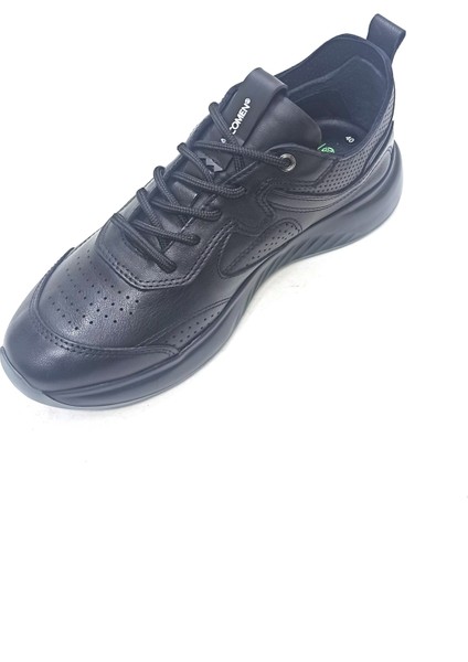 Siyah Deri Erkek Sneaker Ayakkabı modelleri