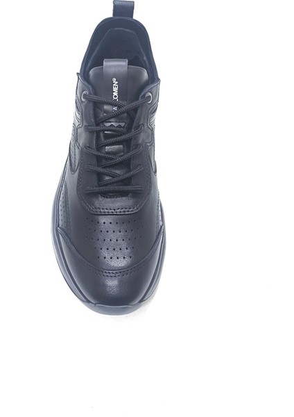 Siyah Deri Erkek Sneaker Ayakkabı fırsatları