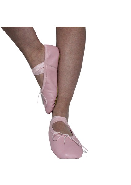 Pembe Deri Bale Patiği - Çift Lastikli - Pisi Pisi