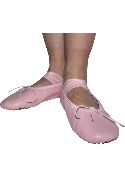 Pembe Deri Bale Patiği - Çift Lastikli - Pisi Pisi