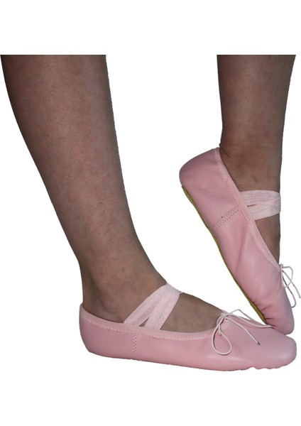 Pembe Deri Bale Patiği - Çift Lastikli - Pisi Pisi