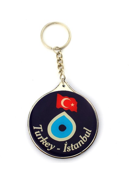 Nazar Boncuk Temalı Istanbul Yazılı Anahtarlık ''newlifepromosyon'' MDL160 fiyatları