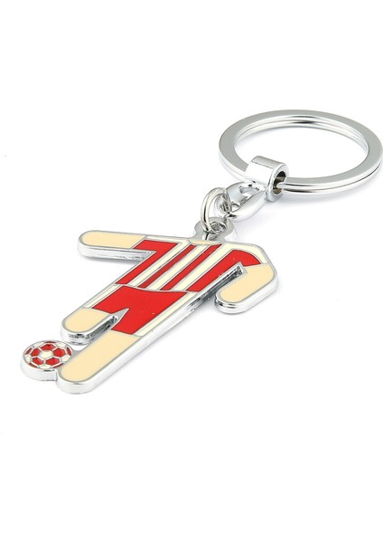 Kırmızı Beyaz Futbolcu Tasarımlı Anahtarlık ''newlifepromosyon'' MDL336