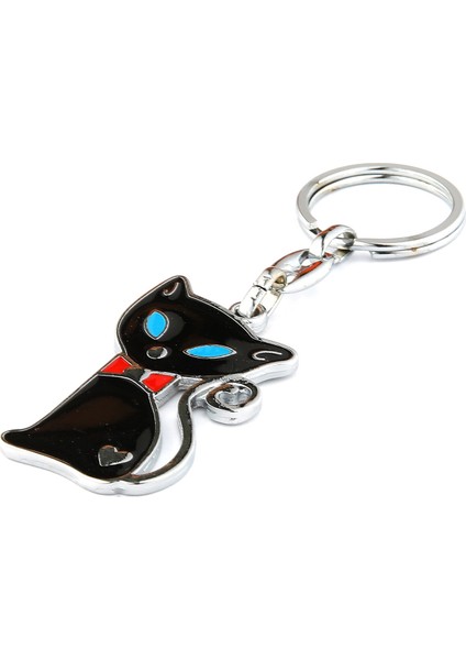 Kedi Tasarımlı Anahtarlık-Siyah ''newlifepromosyon'' MDL278