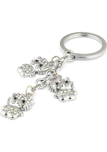 Taşlı Kedi Fügürlü Anahtarlık ''newlifepromosyon'' MDL321