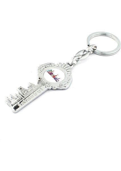 Istanbul Silüetli Istanbul Yazılı ve Anahtar Tasarımlı Anahtarlık ''newlifepromosyon'' MDL94