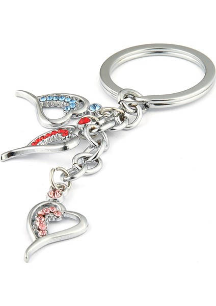 Taşlı Kalp Tasarımlı Anahtarlık ''newlifepromosyon'' MDL314