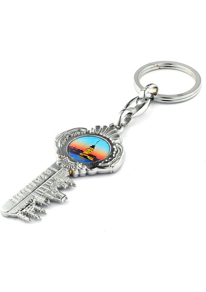 Istanbul Silüetli Kızkulesi Logo ve Anahtar Tasarımlı Anahtarlık ''newlifepromosyon'' MDL97