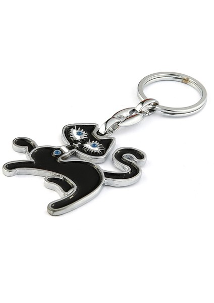 Kedi Tasarımlı Anahtarlık-Siyah ''newlifepromosyon'' MDL279