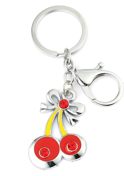 3D Taşlı Kiraz Tasarımlı Anahtarlık ''newlifepromosyon'' MDL300