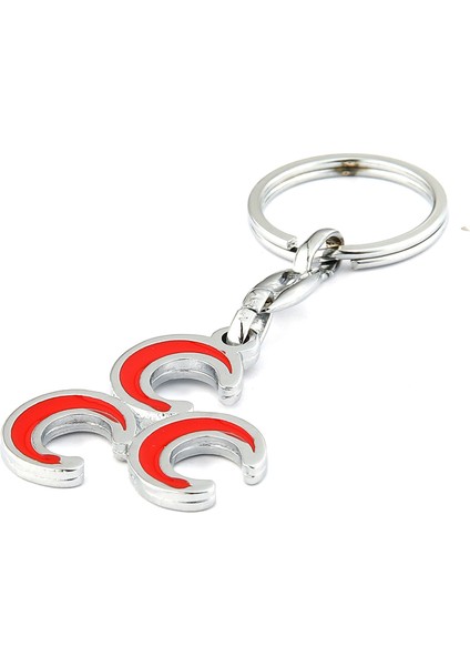 Üç Hilal Kırmızı Metal Anahtarlık ''newlifepromosyon'' MDL384