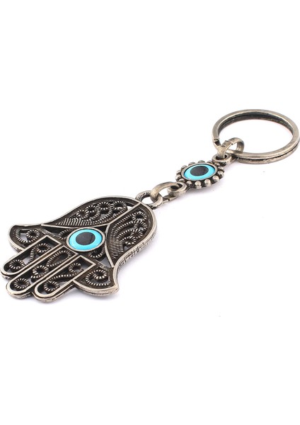Eskitme Fatma Ana Eli Nazar Boncuklu Metal Anahtarlık ''newlifepromosyon'' MDL481
