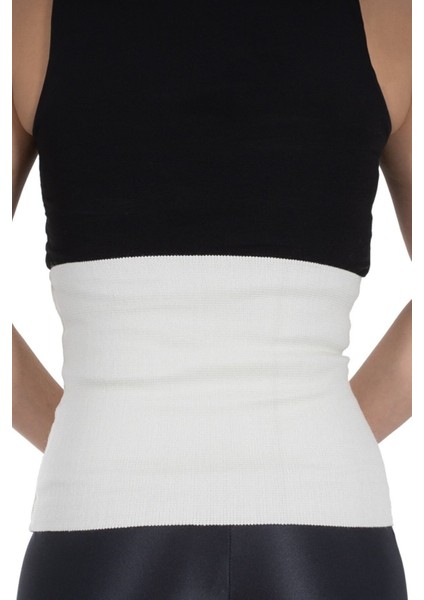 Beyaz Giyilen Model Yün Korse Bel Korsesi Bel Kuşağı Elastik Korse Unisex Korse
