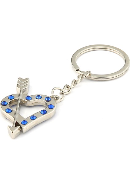 Taşlı Kalp Tasarımlı Anahtarlık ''newlifepromosyon'' MDL412