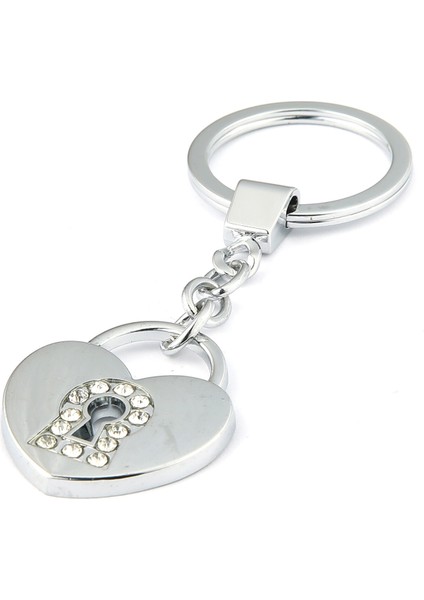 Taşlı Kalp-Kilit Tasarımlı Anahtarlık ''newlifepromosyon'' MDL335