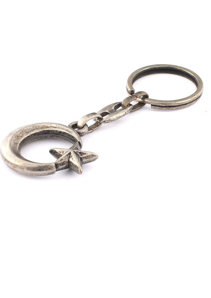 Eskitme Ay Yıldız Temalı Anahtarlık ''newlifepromosyon'' MDL484