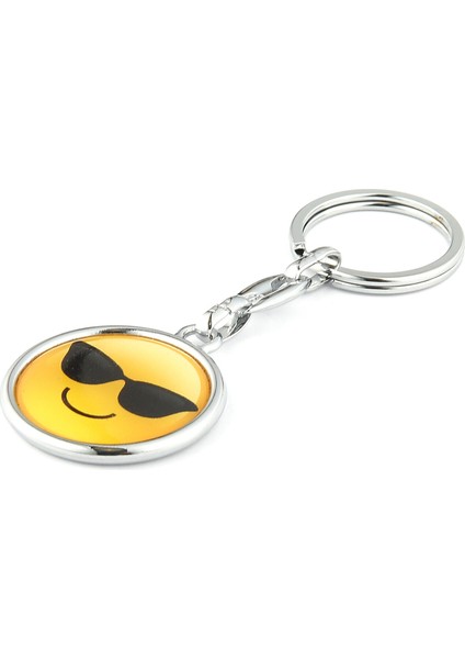 Gözlük Temalı Emoji Anahtarlık ''newlifepromosyon'' MDL190