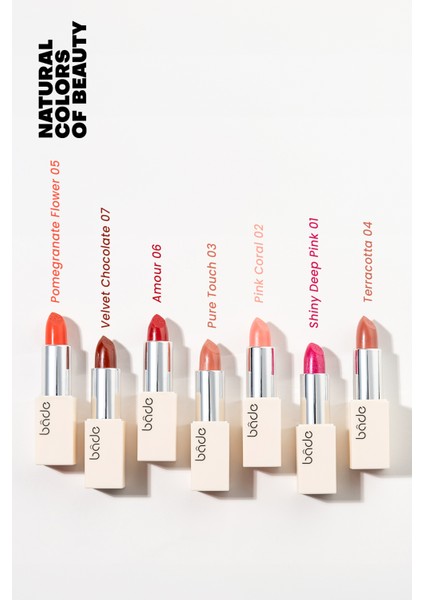 Nemlendirici Ruj Pink Coral 02 %100 Doğal