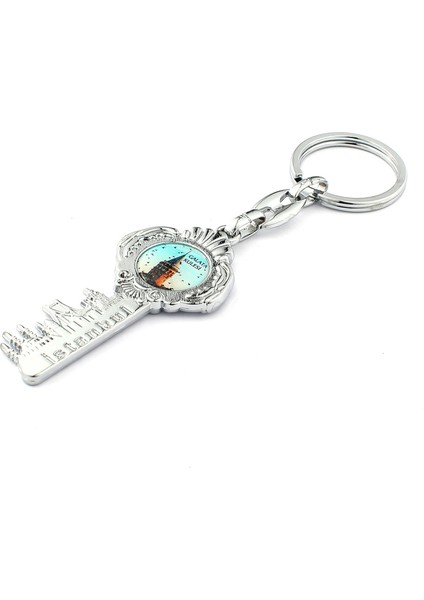 Istanbul Silüetli Galata Kulesi ve Anahtar Tasarımlı Anahtarlık ''newlifepromosyon'' MDL95