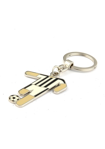 Siyah Beyaz Futbolcu Tasarımlı Anahtarlık ''newlifepromosyon'' MDL360