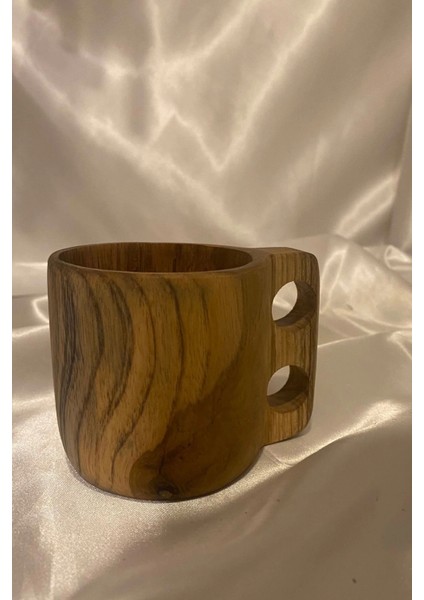 Kuksa Ahşap Rengi Tahta Bardak Kupa Kulplu modelleri