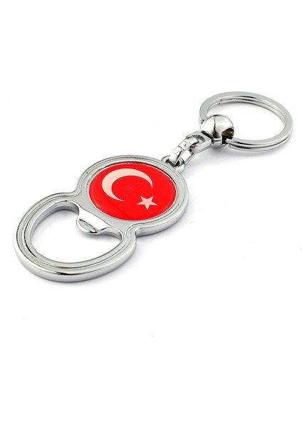 Ay Yıldız Logolu Açacaklı Anahtarlık ''newlifepromosyon'' MDL114