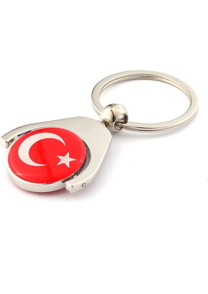 3D Ay Yıldız Logolu ve Dönerli Anahtarlık ''newlifepromosyon'' MDL110