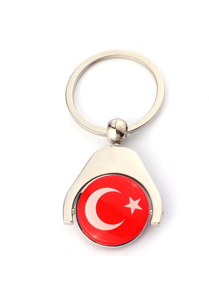 3D Ay Yıldız Logolu ve Dönerli Anahtarlık ''newlifepromosyon'' MDL110 fiyatları