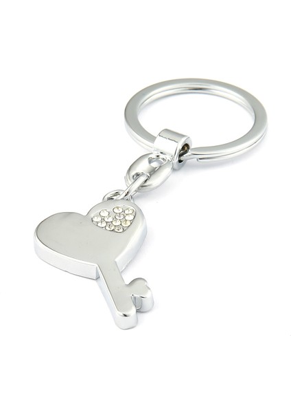 Taşlı Kalplı Anahtar Tasarımlı Anahtarlık ''newlifepromosyon'' MDL529