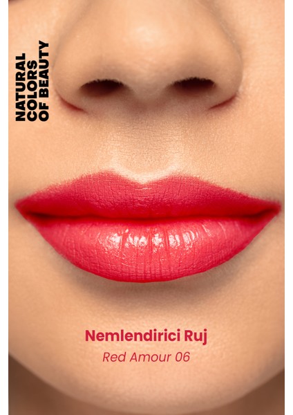 Bade Natural Nemlendirici Ruj Red Amour 06 %100 Doğal