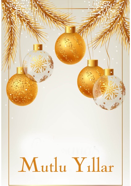 Yılbaşı Temalı Katlamalı Teşekkür Kartı (Katlı Ölçüsü 5,5x8 cm 100 Adet) fiyatları