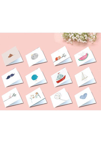 Çocuksu Şekilli Mesaj Kartı