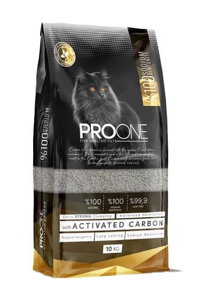 Hypoallergenic Aktif Karbonlu Ince Taneli Sodyum Bentonit Kedi Kumu 10 kg
