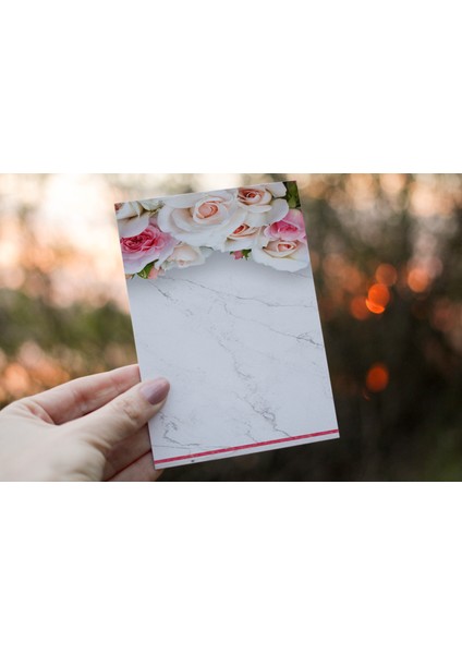 Yazılabilir Not Kartları -Teşekkür Kartı (5x8 cm 50 Adet)