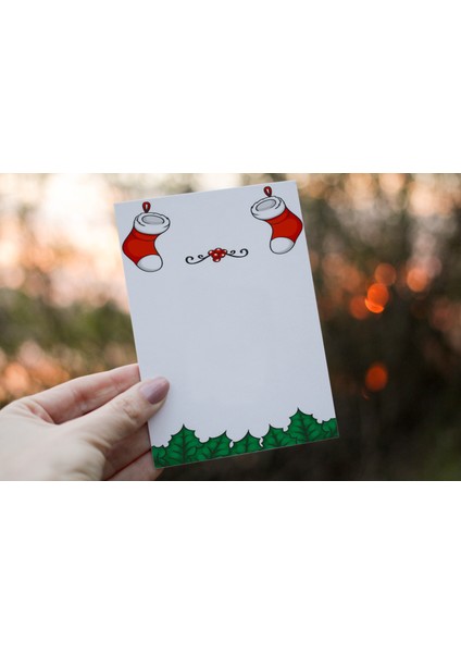 Yazılabilir Not Kartları -Teşekkür Kartı (5x8 cm 50 Adet)