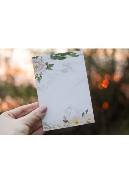 Yazılabilir Not Kartları -Teşekkür Kartı (5x8 cm 50 Adet)