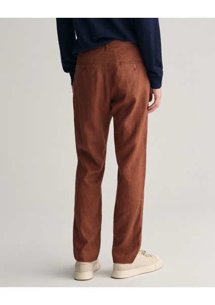 Erkek Kahverengi Relaxed Fit Keten Pantolon 1505272.278 fiyatları