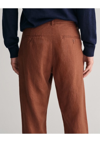 Erkek Kahverengi Relaxed Fit Keten Pantolon 1505272.278 fırsatları