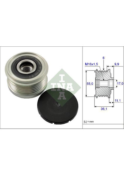 Alternatör Kasnağı Rulmanlı Ducato-Boxer-Jumper 3.0 Dmtj-Hdı 06 6 Kanal