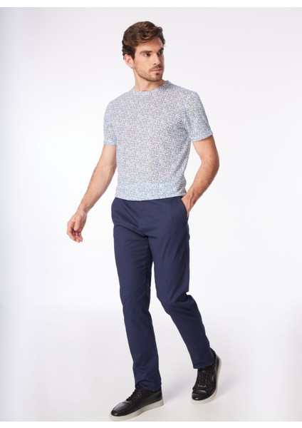Normal Bel Normal Paça Lacivert Erkek Chino Pantolon F4SM-PNT-658