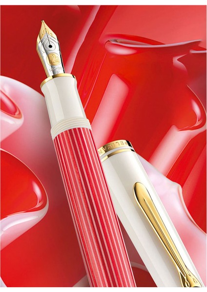 Souveran M600 Dolma Kalem Ef Uç Red-White fırsatları