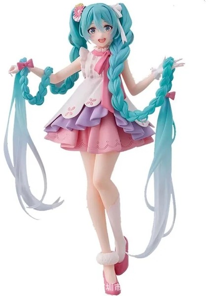20 cm Proje Dıva Arcade Pembe Kiraz Hatsune Miku Şekil Anime Kız Heykelcik Modeli Dekorasyon Bebek (Yurt Dışından)