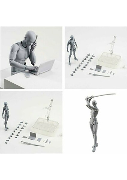 14CM Sketch Draw Male Female Movable Body Kun Body Chan Joint Pain Anime Figure Shf Action Figure Toy Model Draw Mannequin (Yurt Dışından)