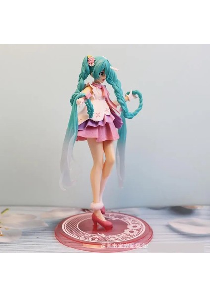 20CM Project Dıva Arcade Pink Cherry Hatsune Miku Figure Anime Girl Figurine Model Decoration Dolls (Yurt Dışından) indirimleri