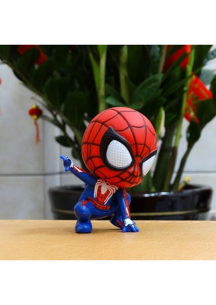 Marvel Avengers Spider Man Cute Action Figure Posture Anime Decoration Collection Figurine Toy Model Ornaments Children Gift (Yurt Dışından)