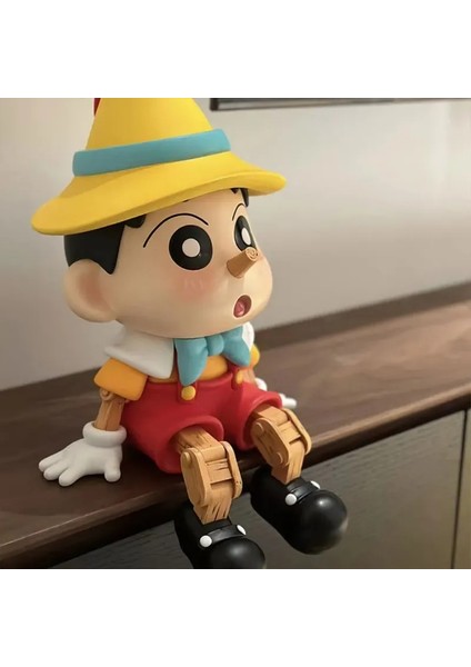 New Gk Puppet Crayon Shin-Chan Cosplay Pinocchio Series Blockhead Anime Action Figures Cute Gift Ornament Model Birthday Gifts (Yurt Dışından) modelleri