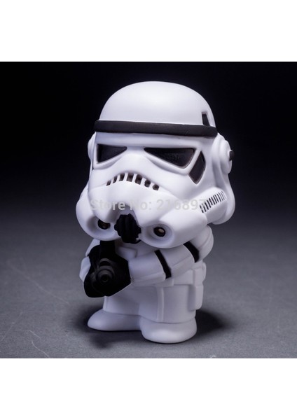 10CM 2pcs/lot Cute Style Star War Darth Vader & Storm Trooper Kawaii Movie Action Figure Model Toys (Yurt Dışından)